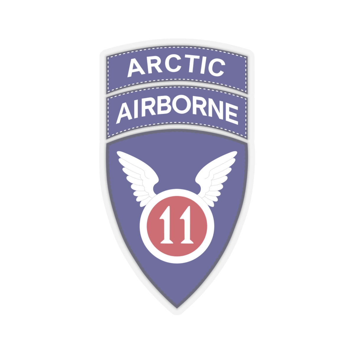 Kiss-Cut Stickers - 11th Airborne Division w Arctic Tab wo Txt X 300