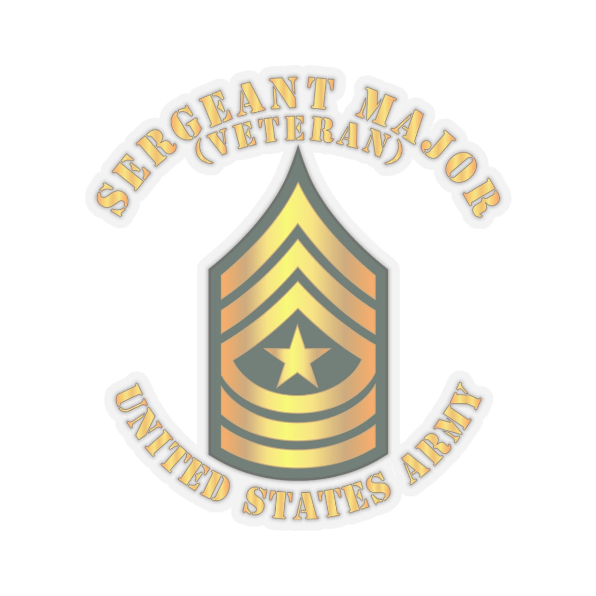 Kiss-Cut Stickers - First Sergeant - Sergeant Major - SGM - Veteran