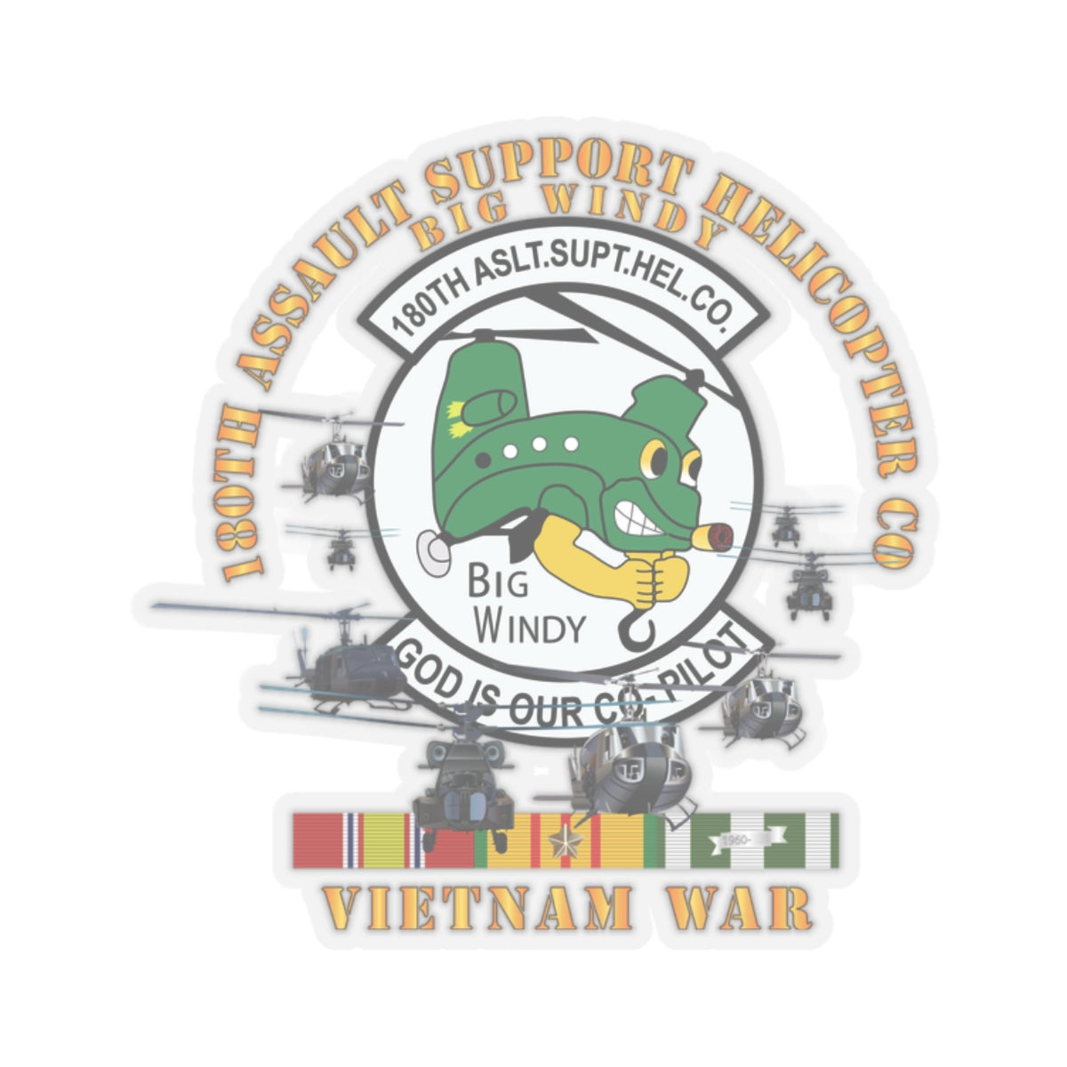 Kiss-Cut Stickers - 180th ASHC - Big Windy w VN SVC