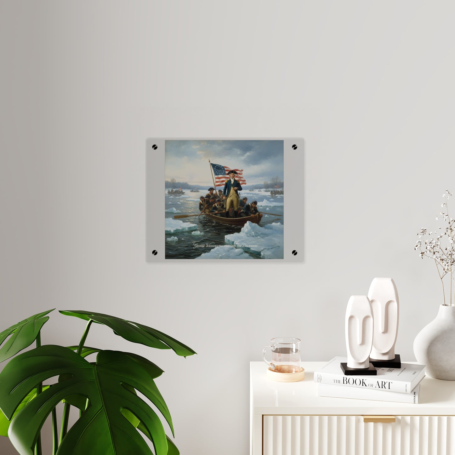 Acrylic Wall Art Panel - Washington Crossing the Delaware duing the Revolutionary War
