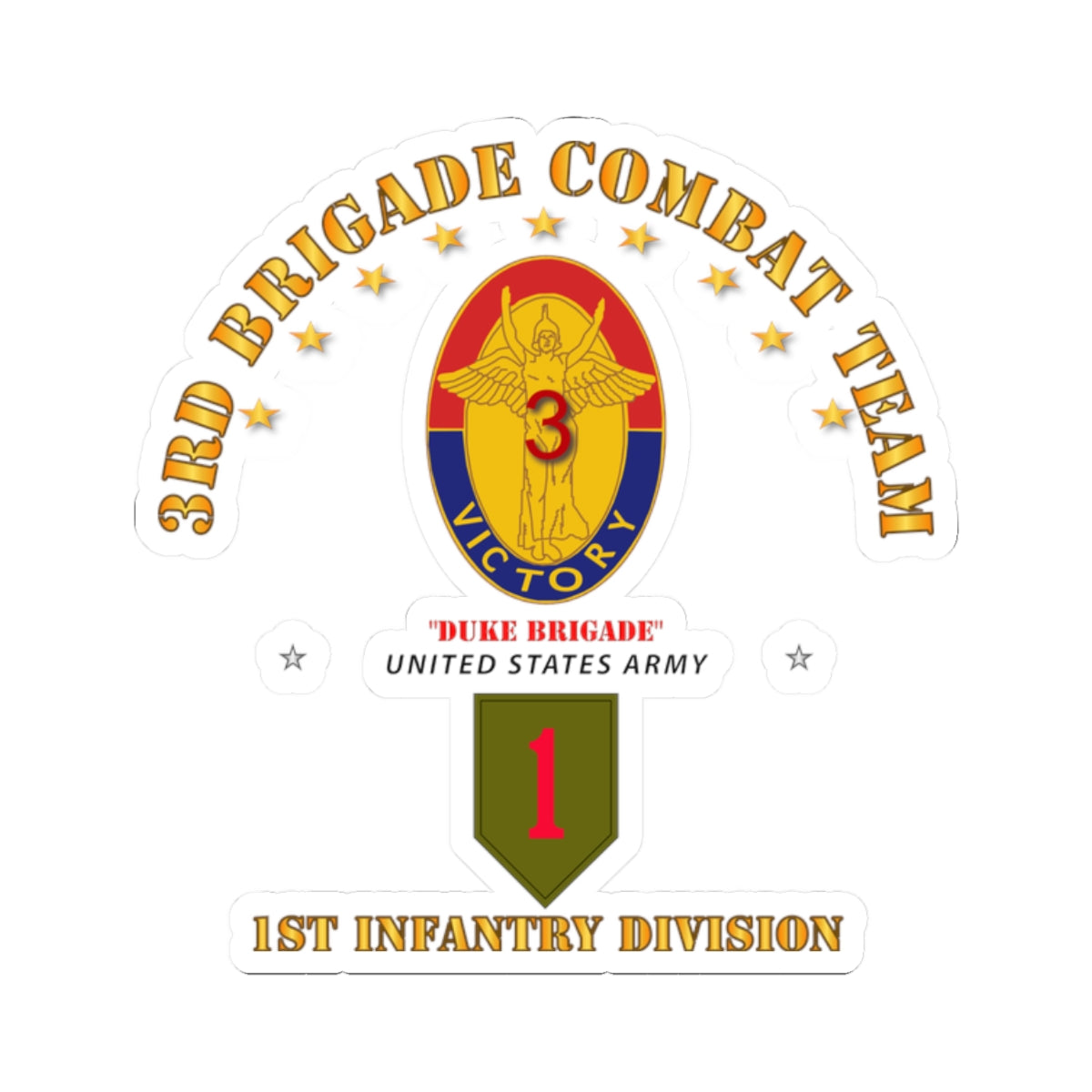 Kiss-Cut Stickers - 3rd Bde Combat Tm - 1st Infantry Div