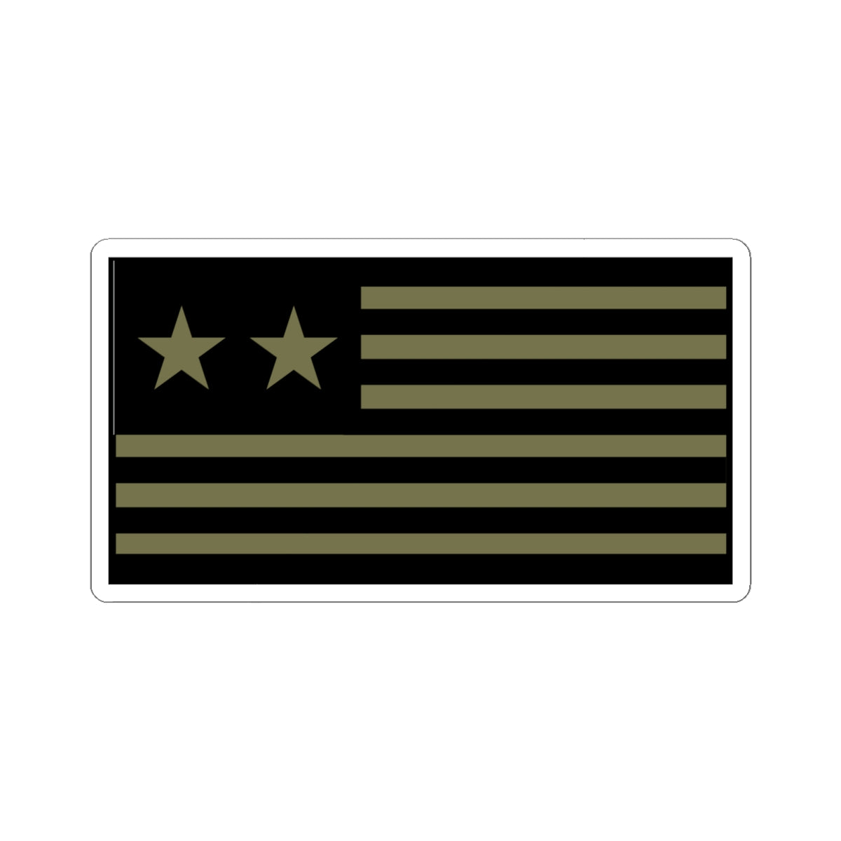 Kiss-Cut Stickers - Flag - Western Forces - 2 Star Flag wo Txt - OD Subdued