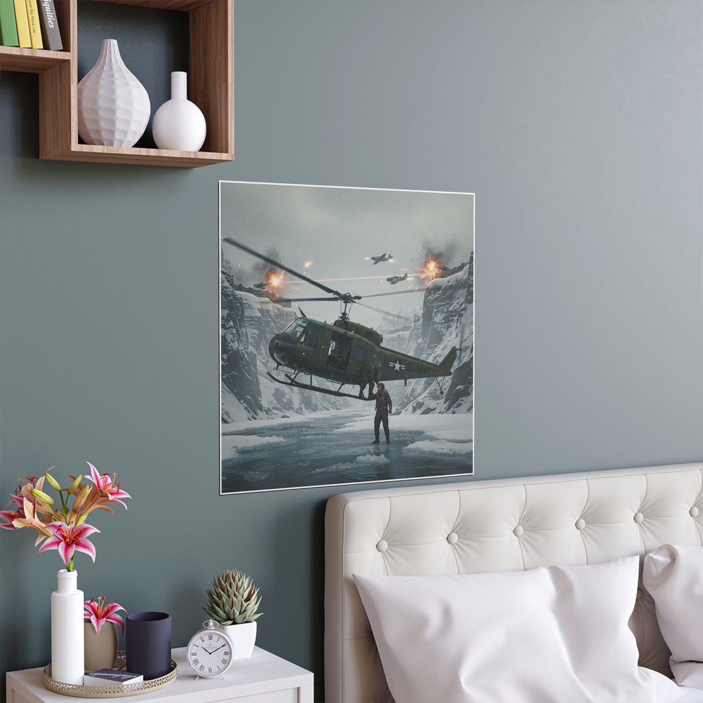 Indoor and Outdoor Silk Posters - Rescue Mission from Majon-ni and Samdong-ni attack - Korean War
