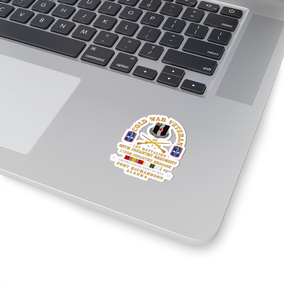 Kiss-Cut Stickers - Cold War Vet - 1st Bn, 60th Inf - 172nd In Bde - Ft Richardson AK w COLD SVC X 300