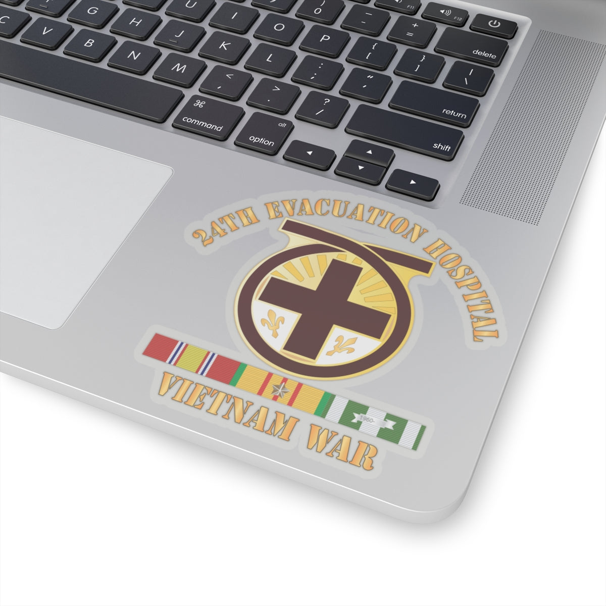 Kiss-Cut Stickers - 24th Evacuation Hospital - Vietnam War w V N SVC