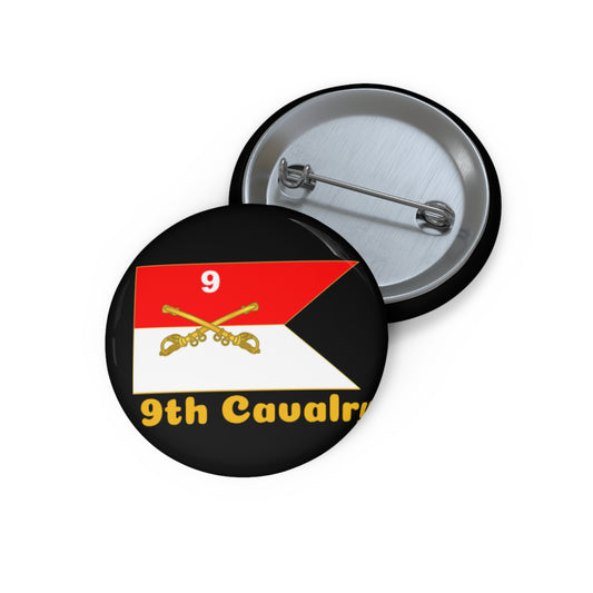 Custom Pin Buttons - 9th Cavalry Regiment