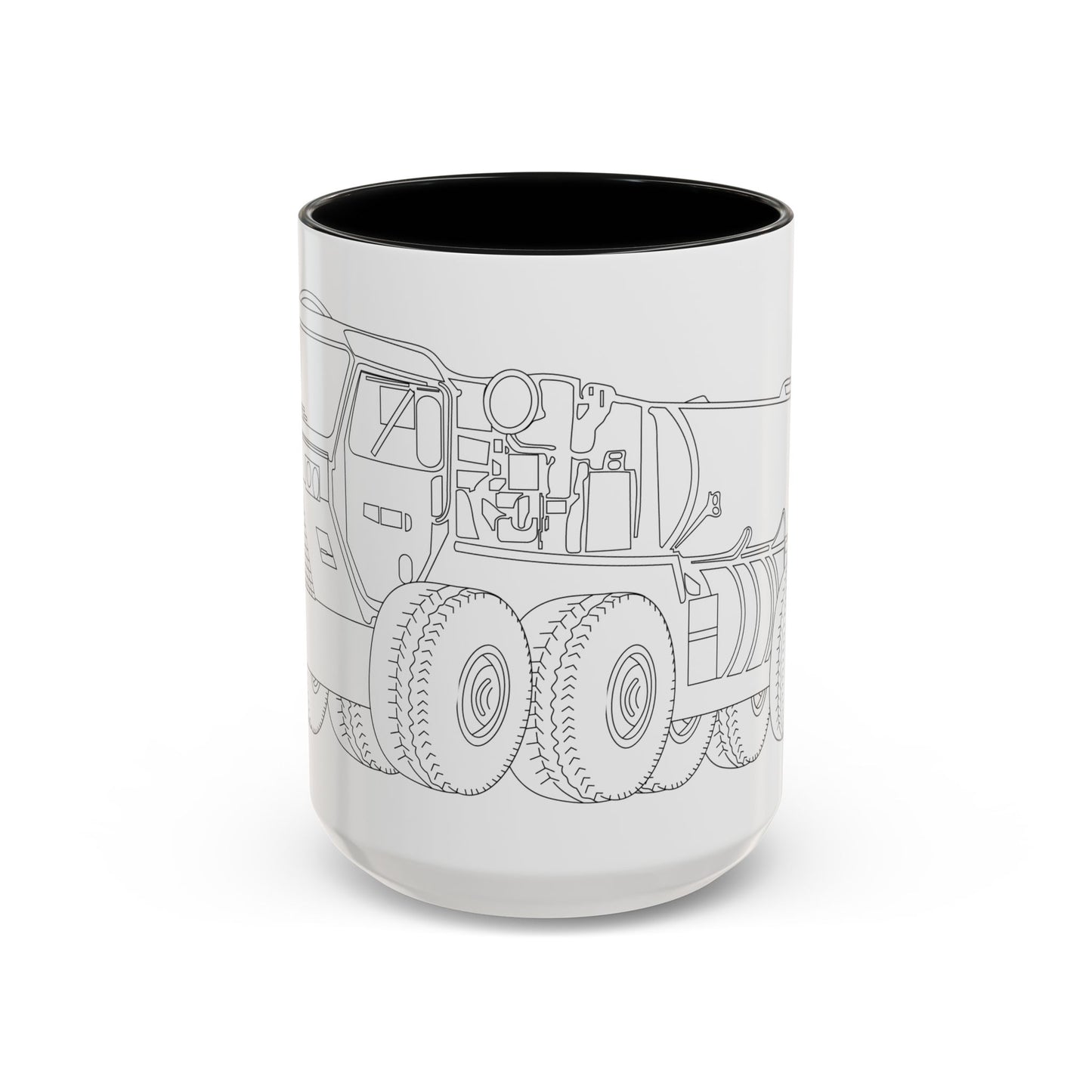 Accent Coffee Mug (11oz & 15oz) - Vehicle - Fuel Truck - Front Left Oblique X 300