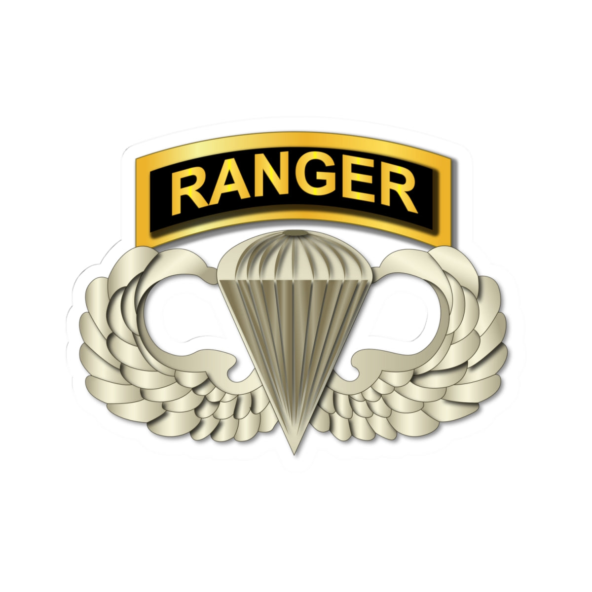 Kiss-Cut Stickers - SOF - Airborne Badge - Ranger Tab