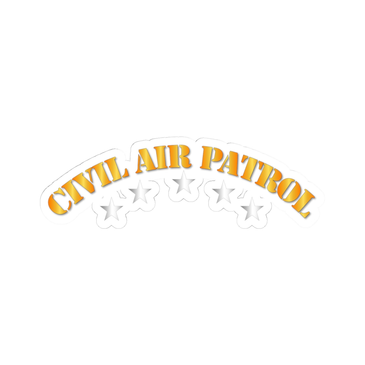 Kiss-Cut Stickers - CAP - Civil Air Patrol w Silver Stars