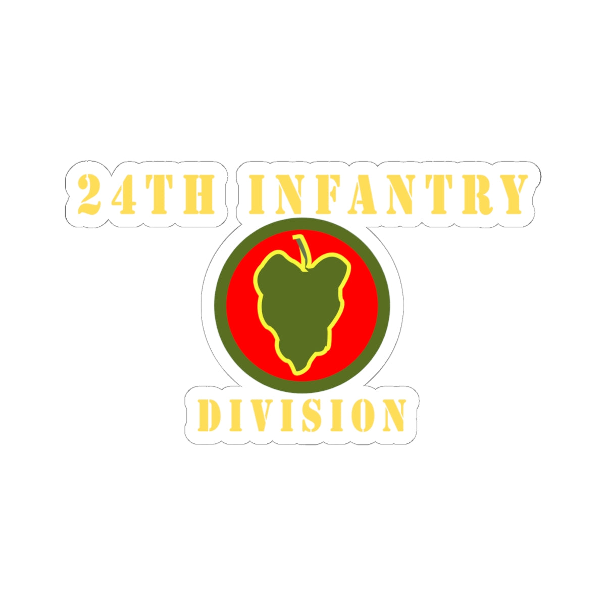 Kiss-Cut Stickers - SSI - 24th Infantry Division X 300