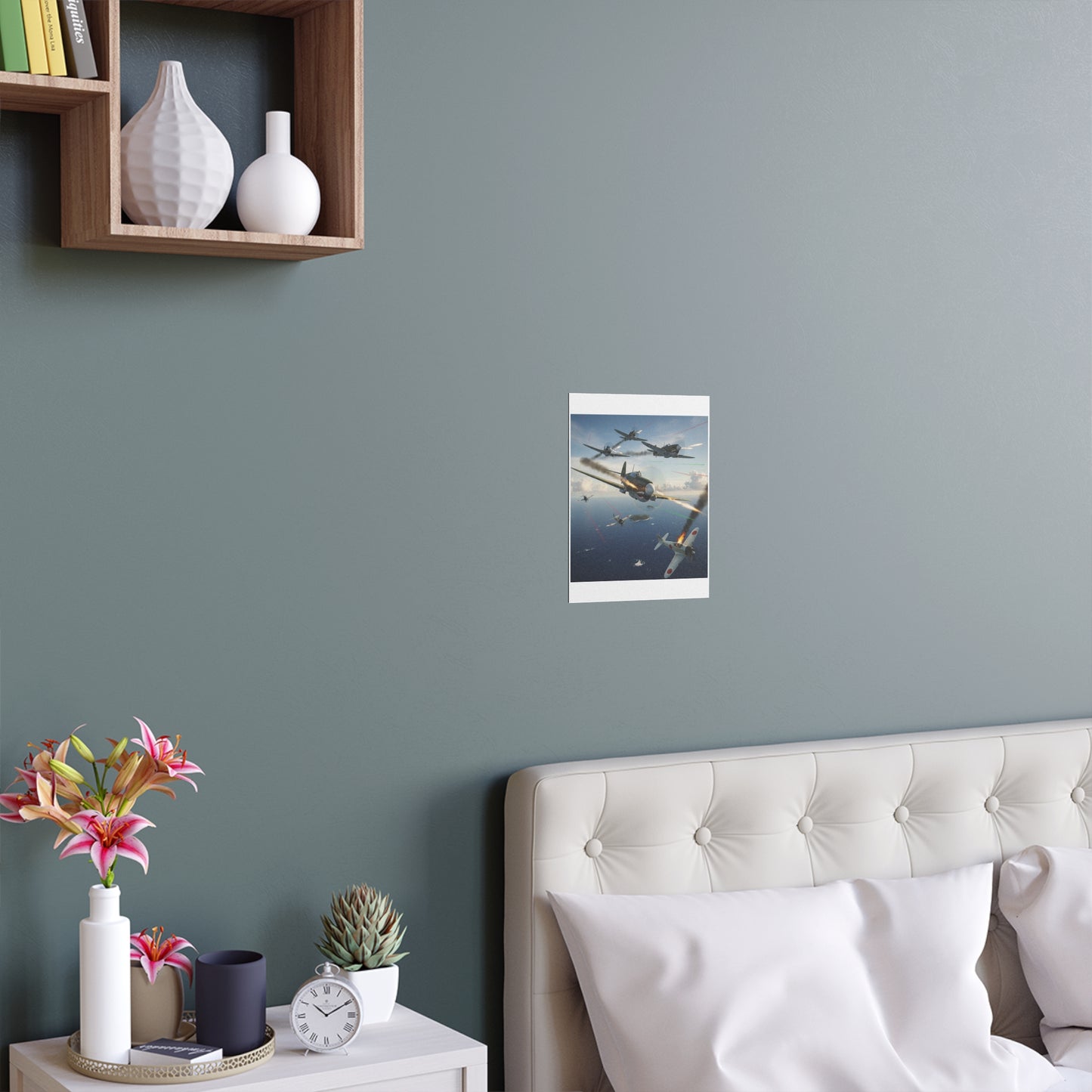 Indoor and Outdoor Silk Posters - Curtis P-40 Kittyhawk w Machine Guns Blazing