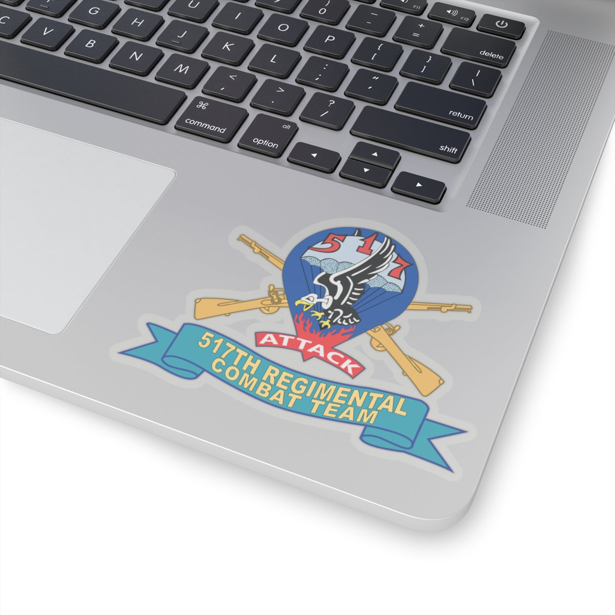 Kiss-Cut Stickers - 517th Regimental Combat Team (RCT) - Infantry w Br - Ribbon X 300