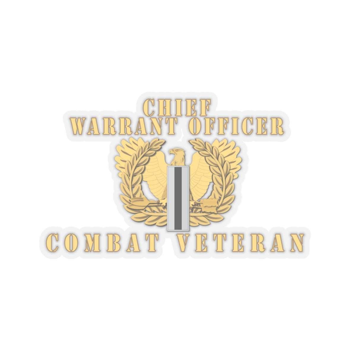 Kiss-Cut Stickers - Chief Warrant Officer 5 - CW5 - Combat Veteran