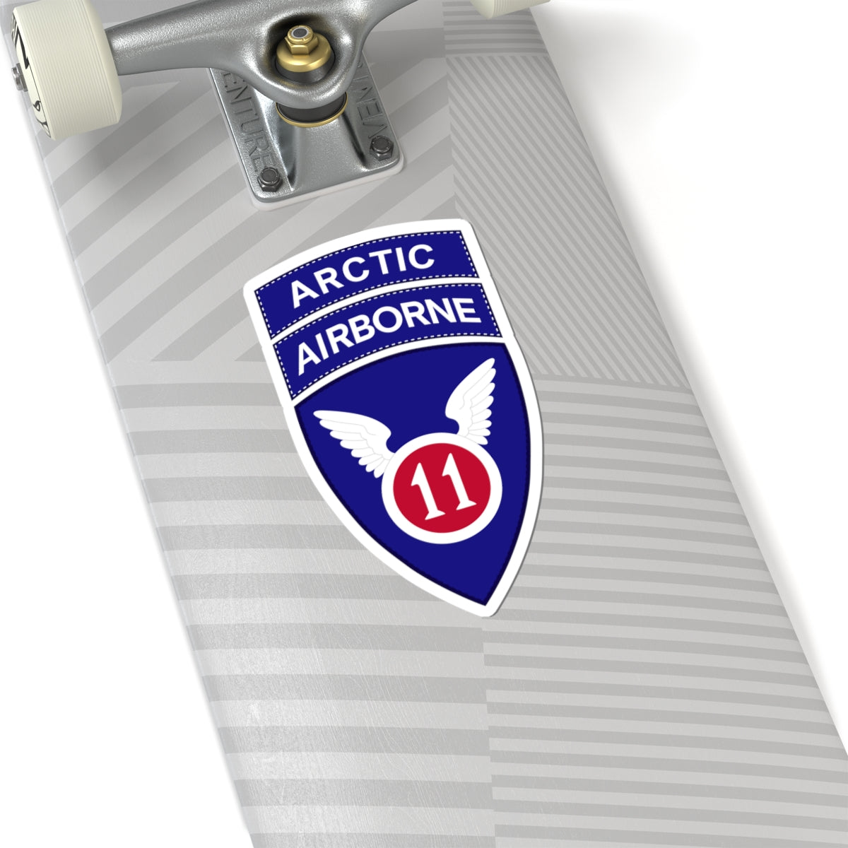 Kiss-Cut Stickers - 11th Airborne Division w Arctic Tab wo Txt X 300