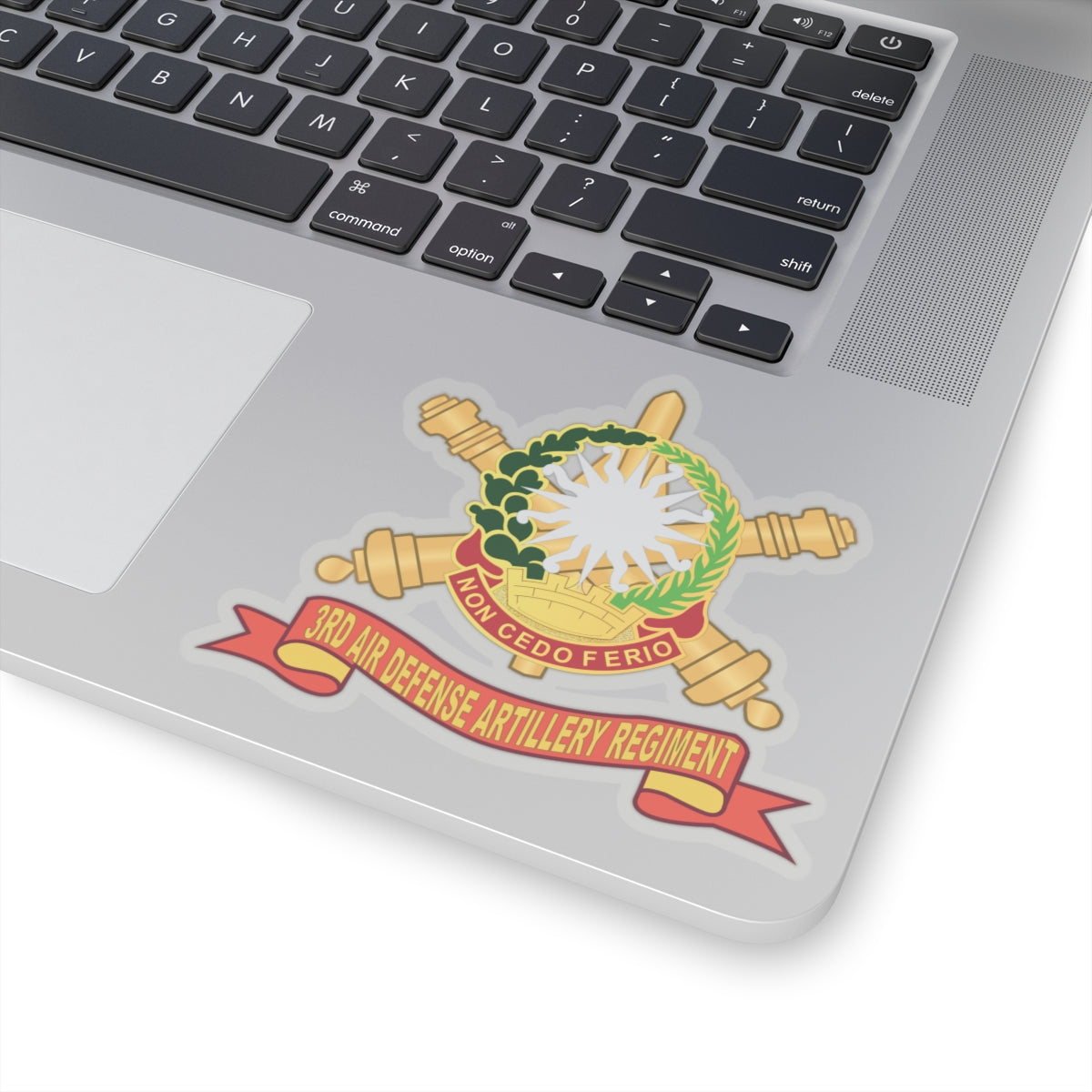 Kiss-Cut Stickers - 3rd Air Defense Artillery Regiment - DUI w Br - Ribbon X 300