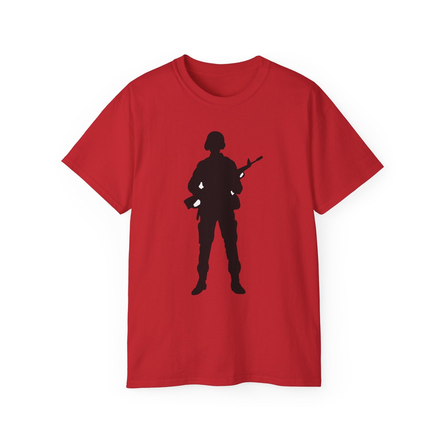 Unisex Ultra Cotton Tee - Army - Soldier - Silhouette X 300
