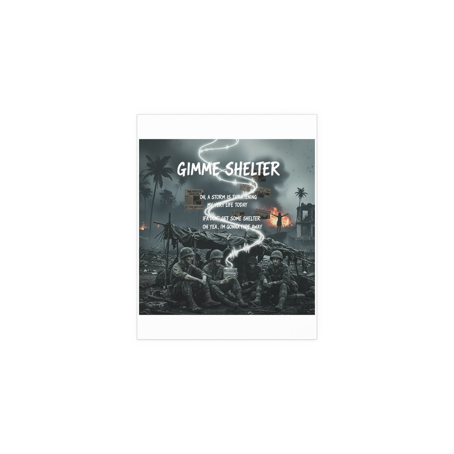 Indoor and Outdoor Silk Posters - Giveme Shelter X 2024