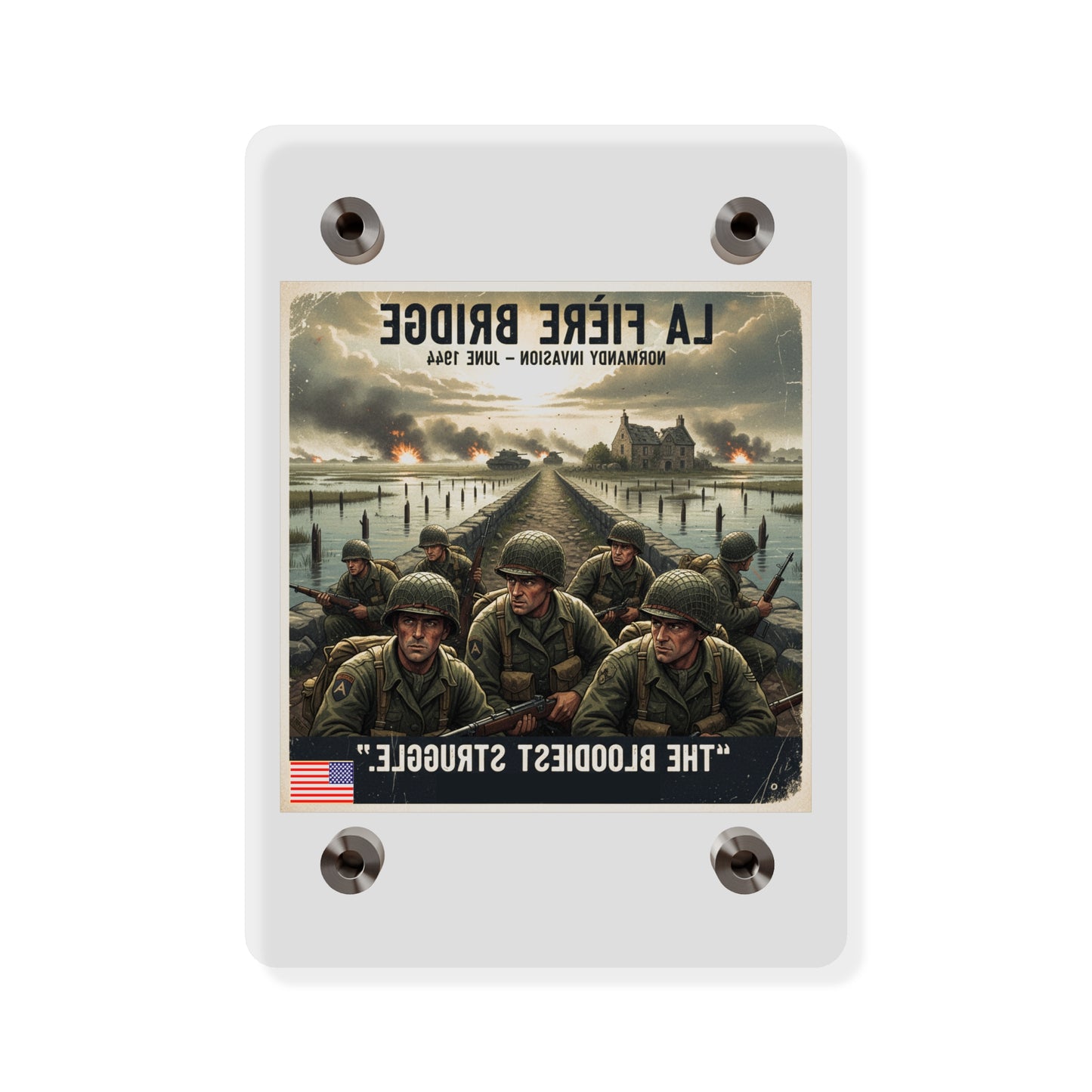 Acrylic Wall Art Panel - 82nd Airborne at the La Fière Bridge