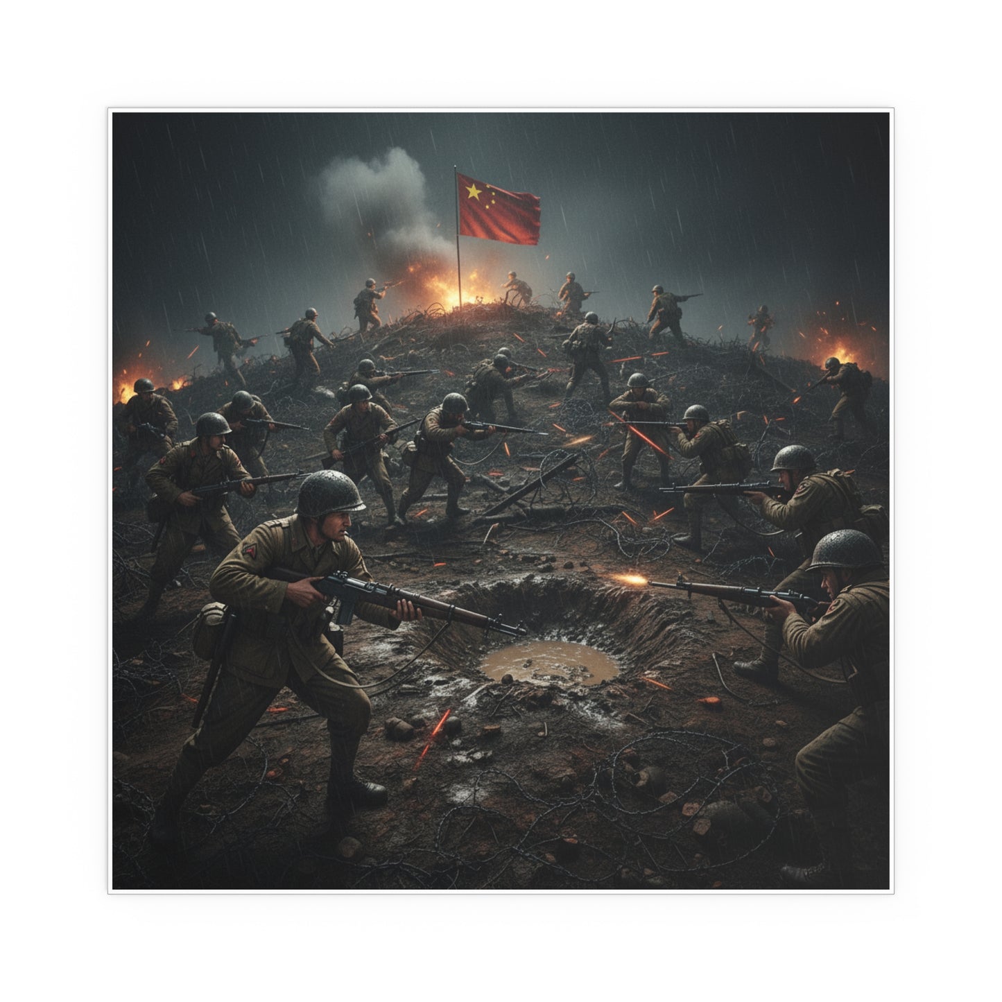 Indoor and Outdoor Silk Posters - PorkChop Hill - Korean War