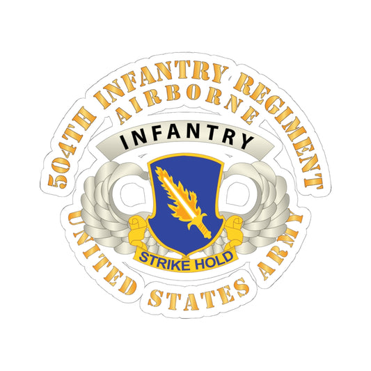 Kiss-Cut Stickers - Airborne Badge - 504th Infantry Regiment wo DS X 300
