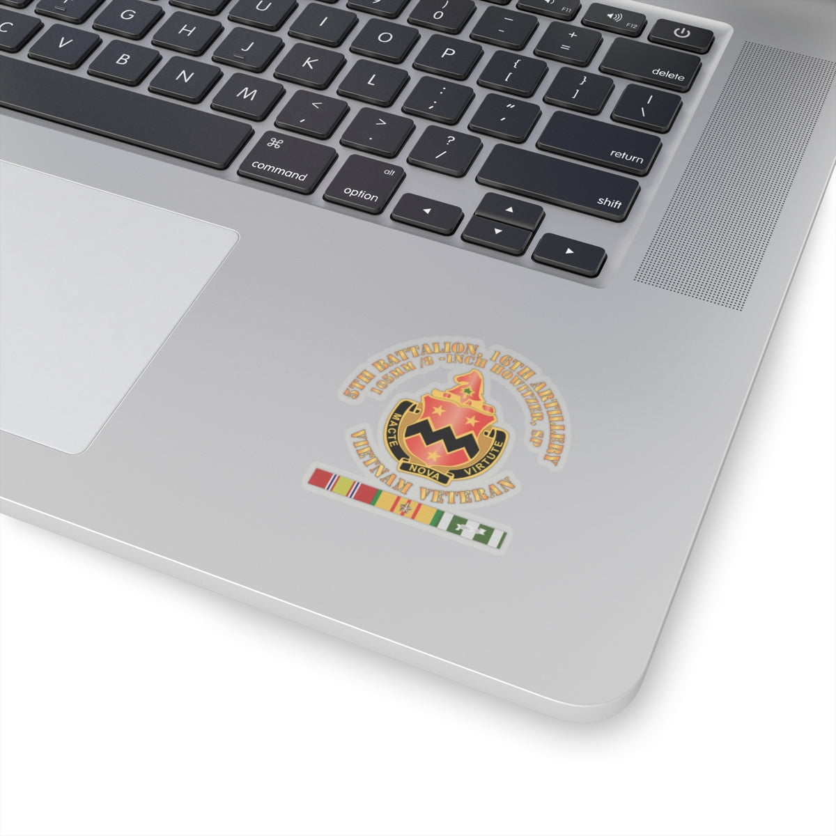 Kiss-Cut Stickers - 5th Battalion, 16th Artillery w SVC Ribbon V2