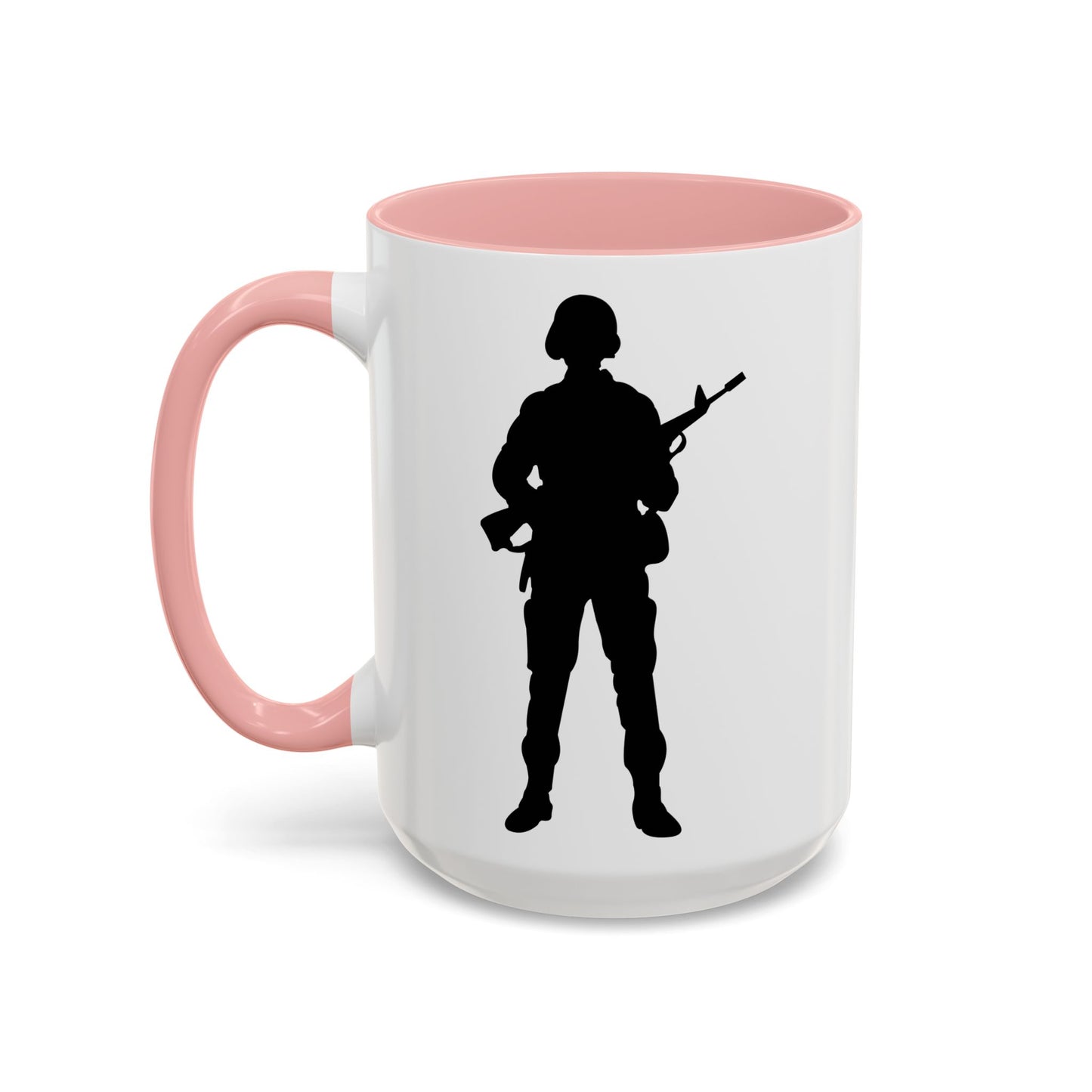 Accent Coffee Mug (11oz & 15oz) - Army - Soldier - Silhouette X 300