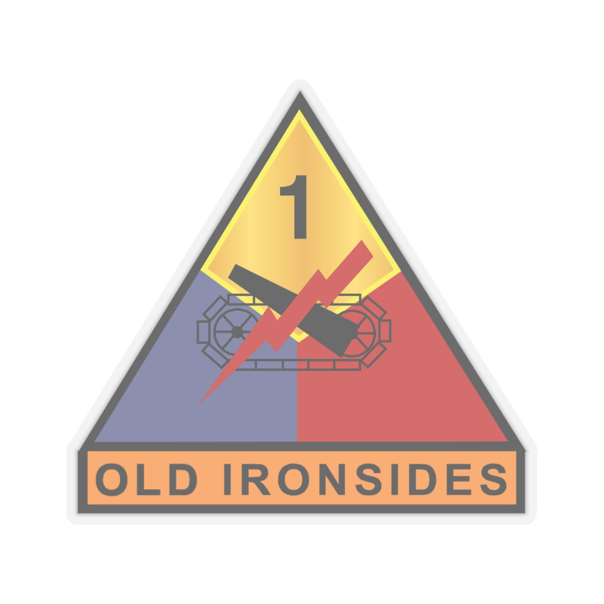 Kiss-Cut Stickers - 1st Armored - Old Ironsides wo Txt