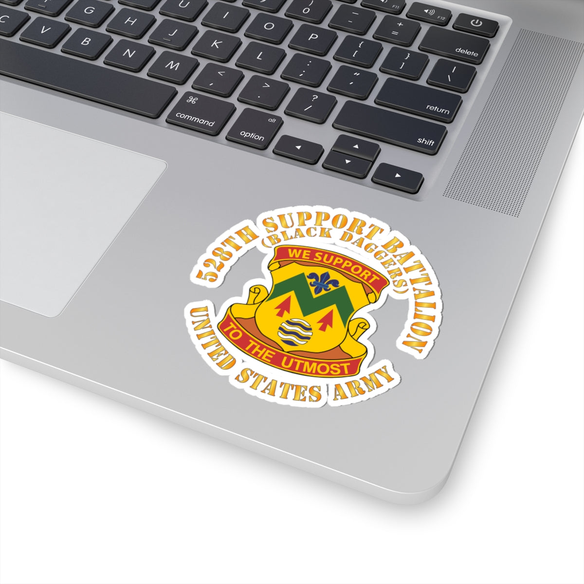 Kiss-Cut Stickers - 528th Support Battalion - DUI - Black Daggers X 300