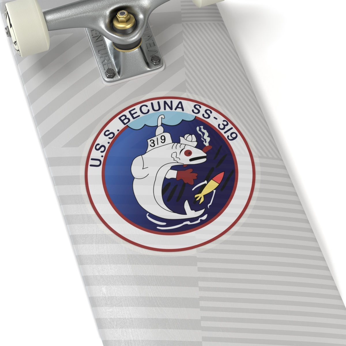 Kiss-Cut Stickers - Navy - USS Becuna (SS-319) wo Txt
