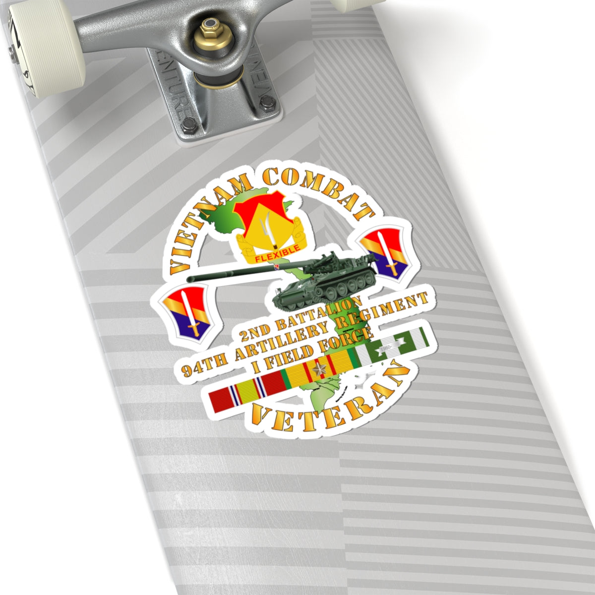 Kiss-Cut Stickers - Vietnam Combat Vet - 2nd Bn 94th Artillery - I Field Force w M107