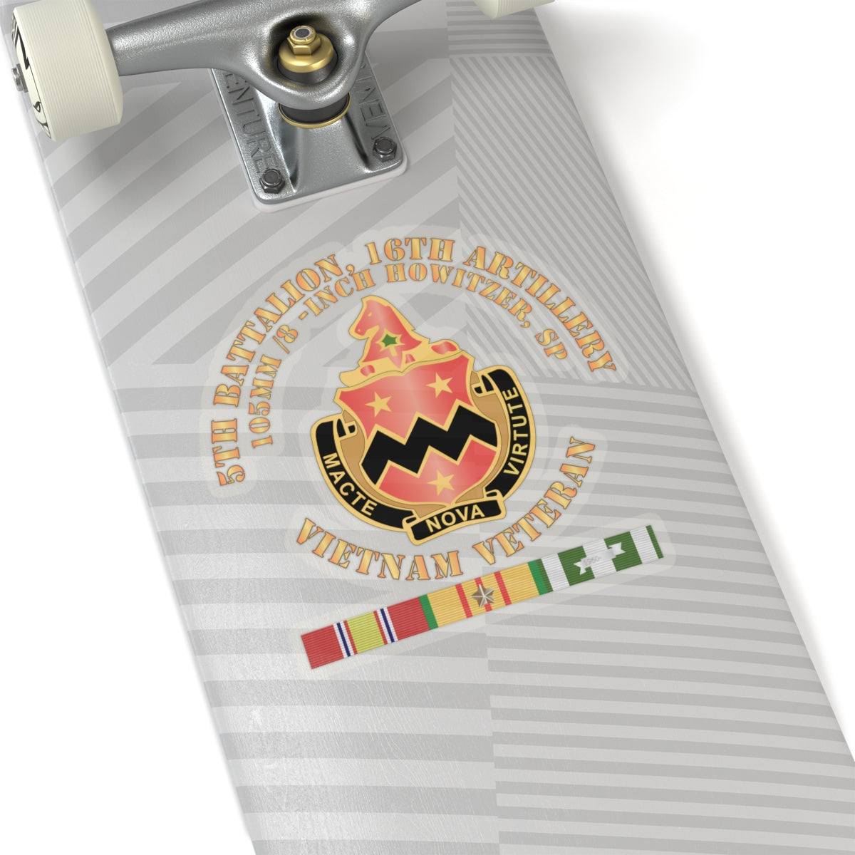 Kiss-Cut Stickers - 5th Battalion, 16th Artillery w SVC Ribbon V2