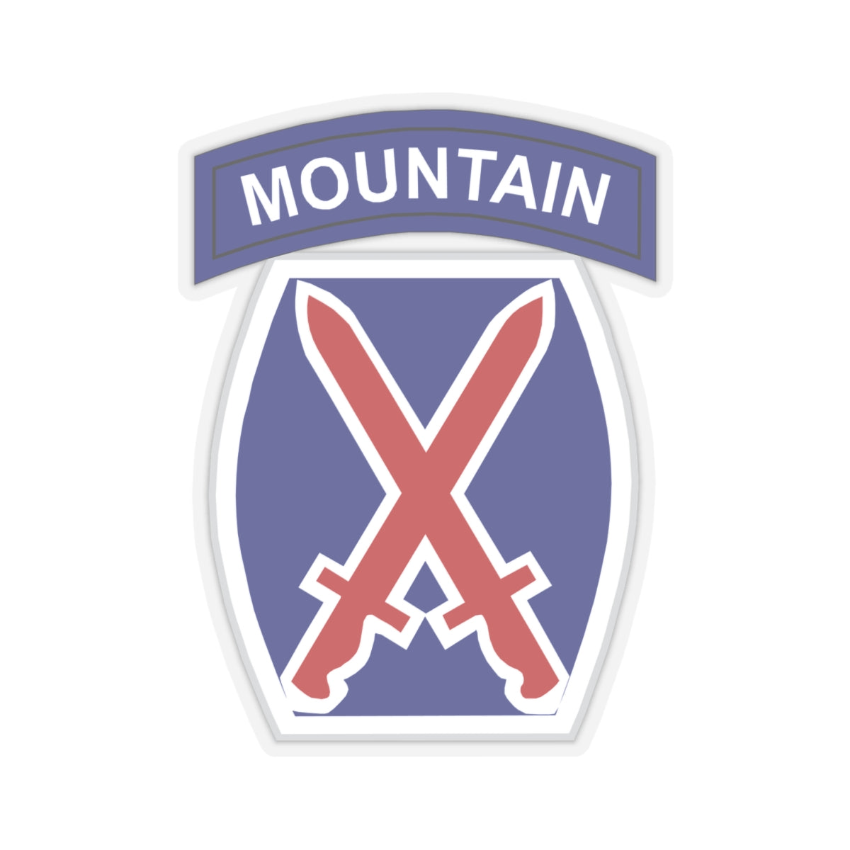 Kiss-Cut Stickers - 10th Mountain Division wo Txt
