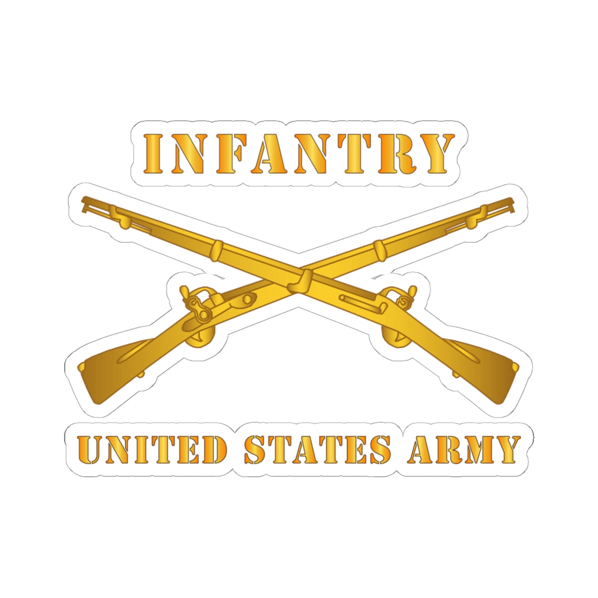 Kiss-Cut Stickers - Infantry - Branch - US Army X 300