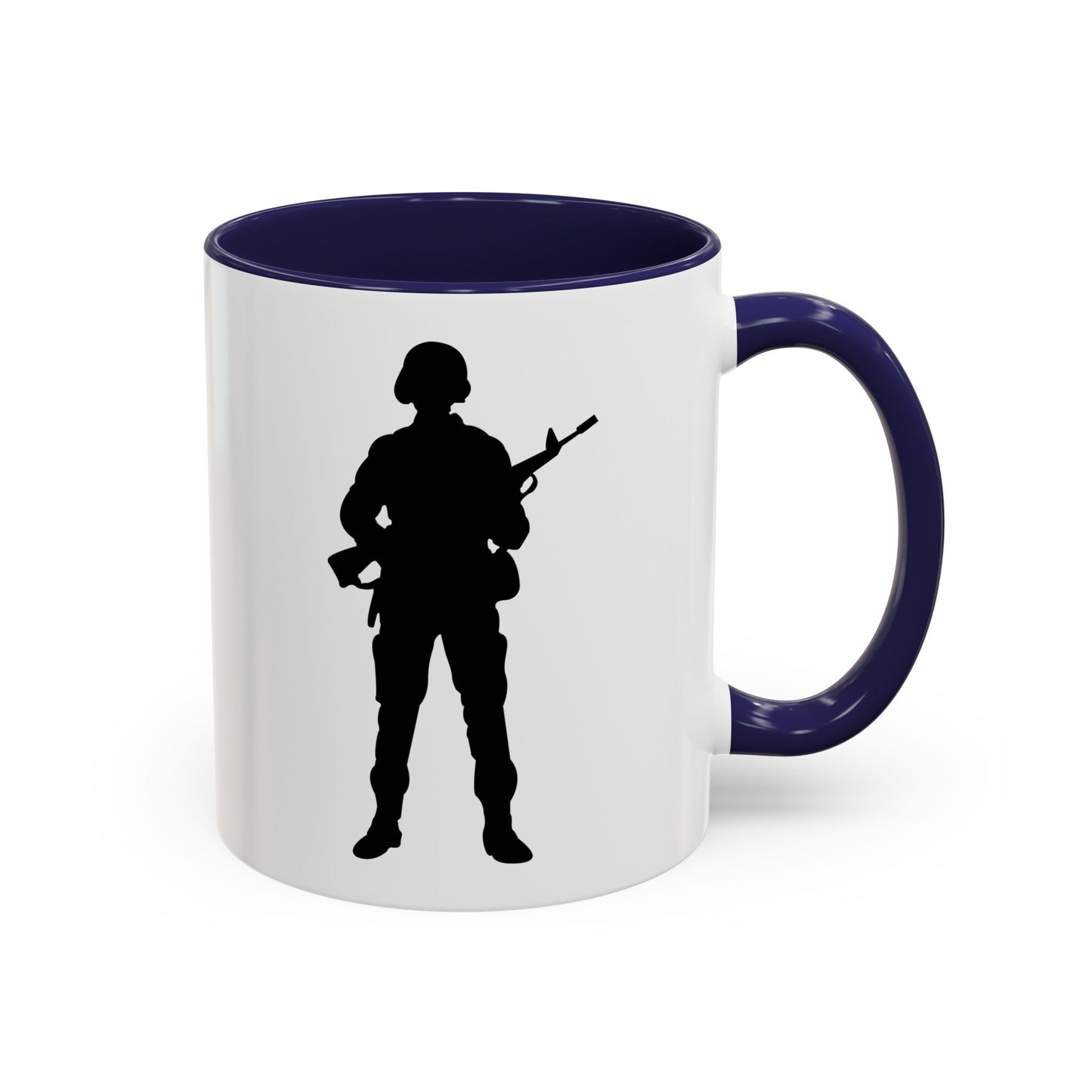 Accent Coffee Mug (11oz & 15oz) - Army - Soldier - Silhouette X 300