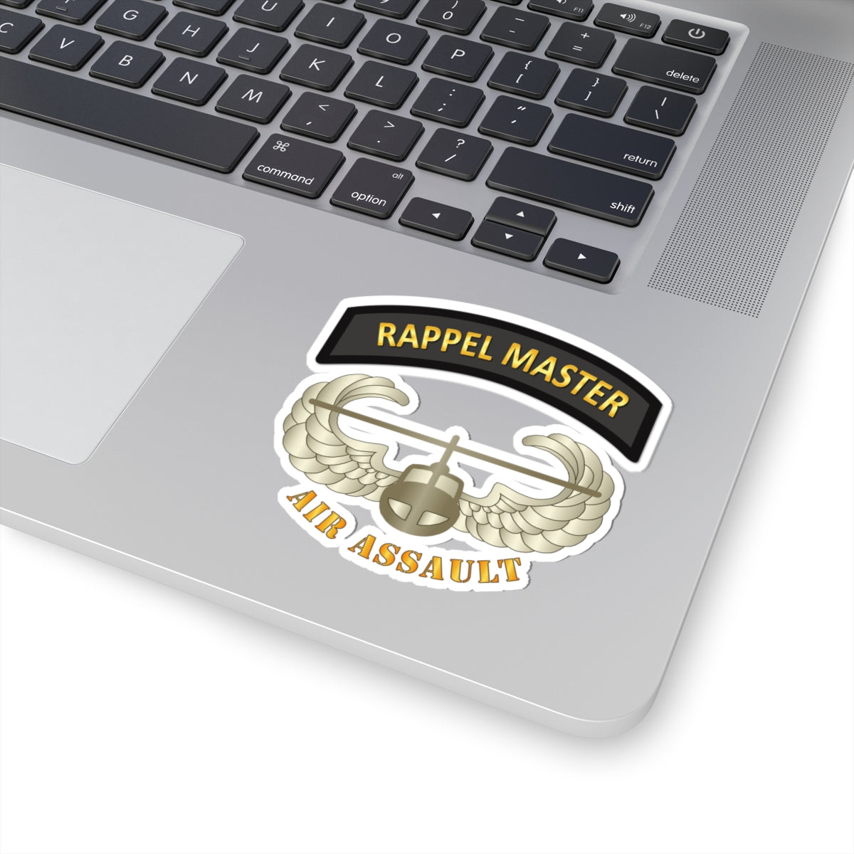 Kiss-Cut Stickers - Rappel Master Tab w Air Assault Badge