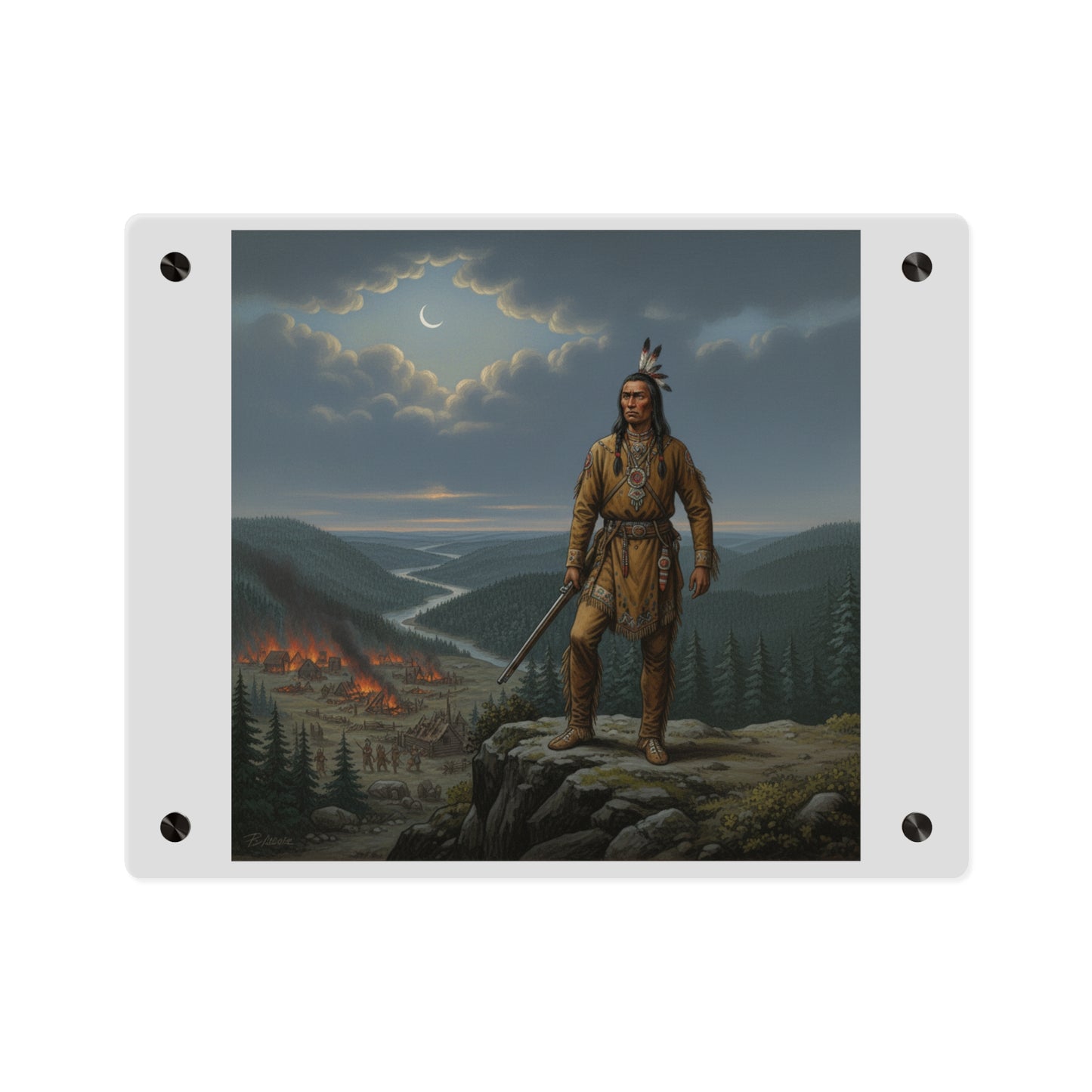 Acrylic Wall Art Panel - The Last Mohican