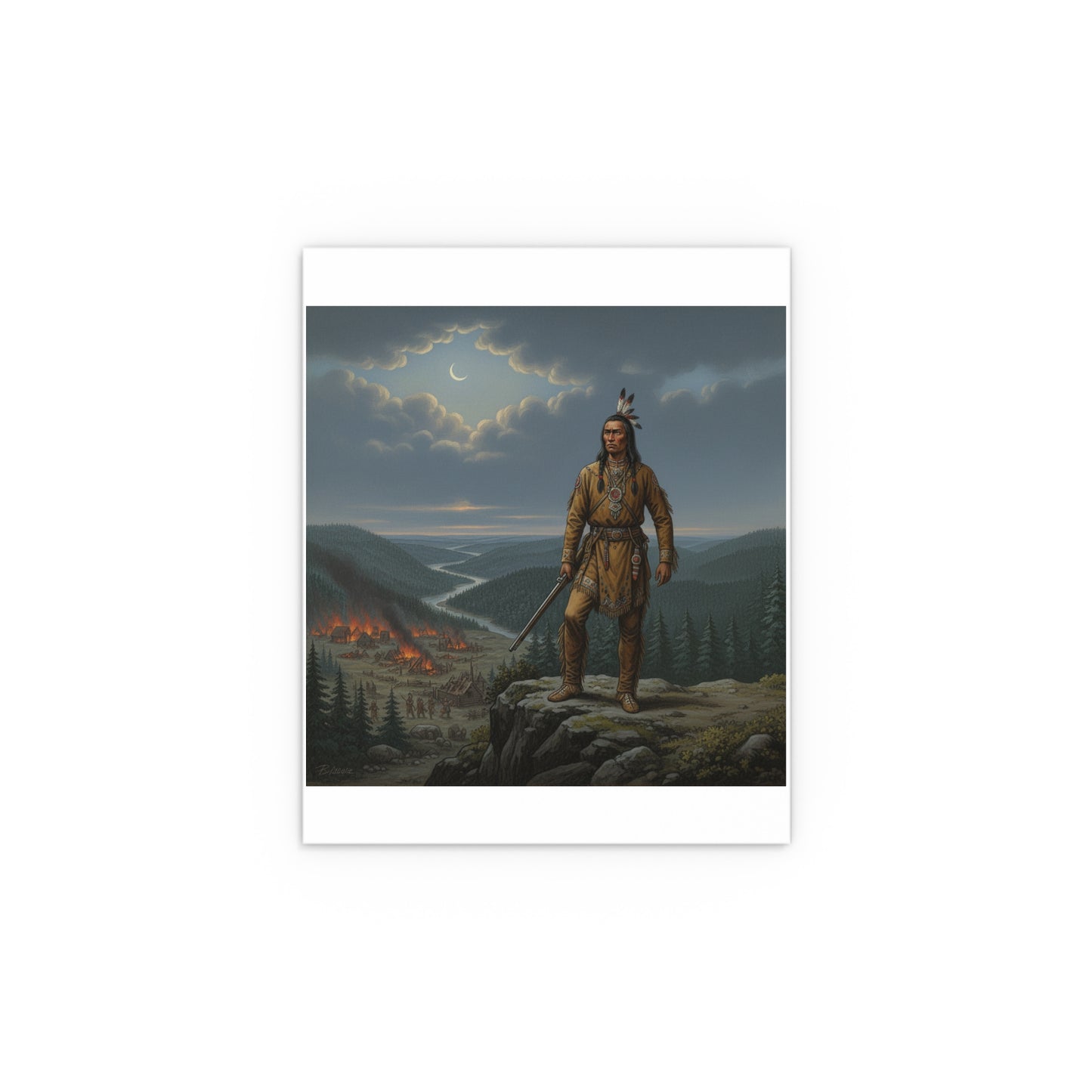 Indoor and Outdoor Silk Posters - The Last Mohican