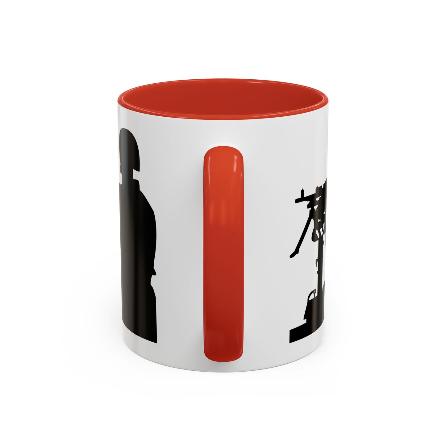 Accent Coffee Mug (11oz & 15oz) - Army - Soldier - MG Vehicle Mounted - Silhouette X 300