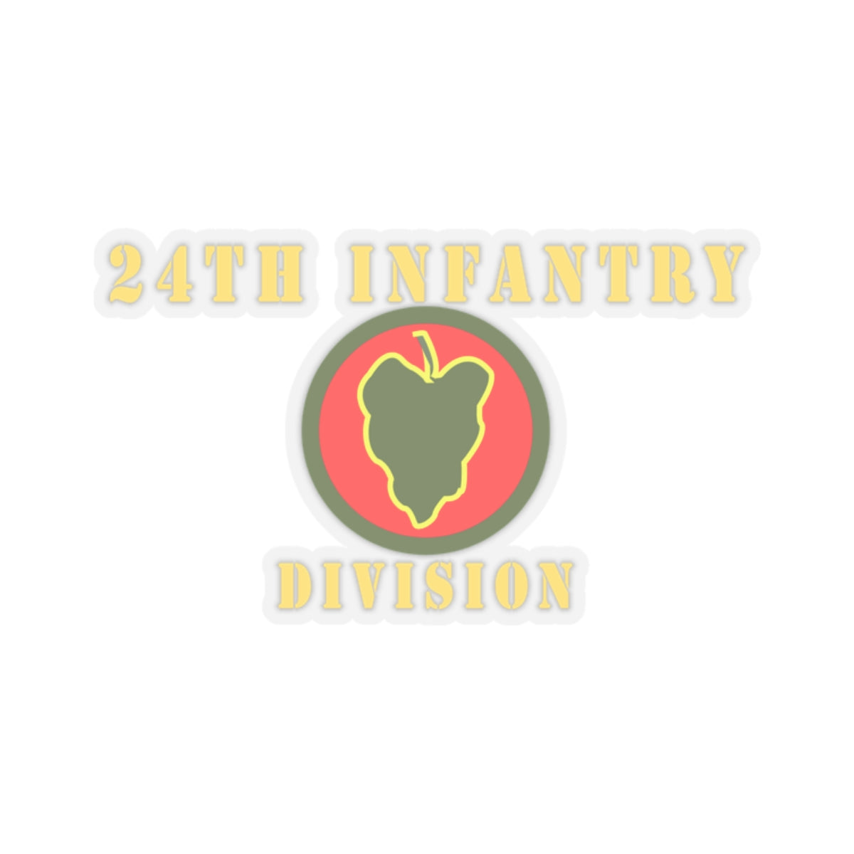 Kiss-Cut Stickers - SSI - 24th Infantry Division X 300