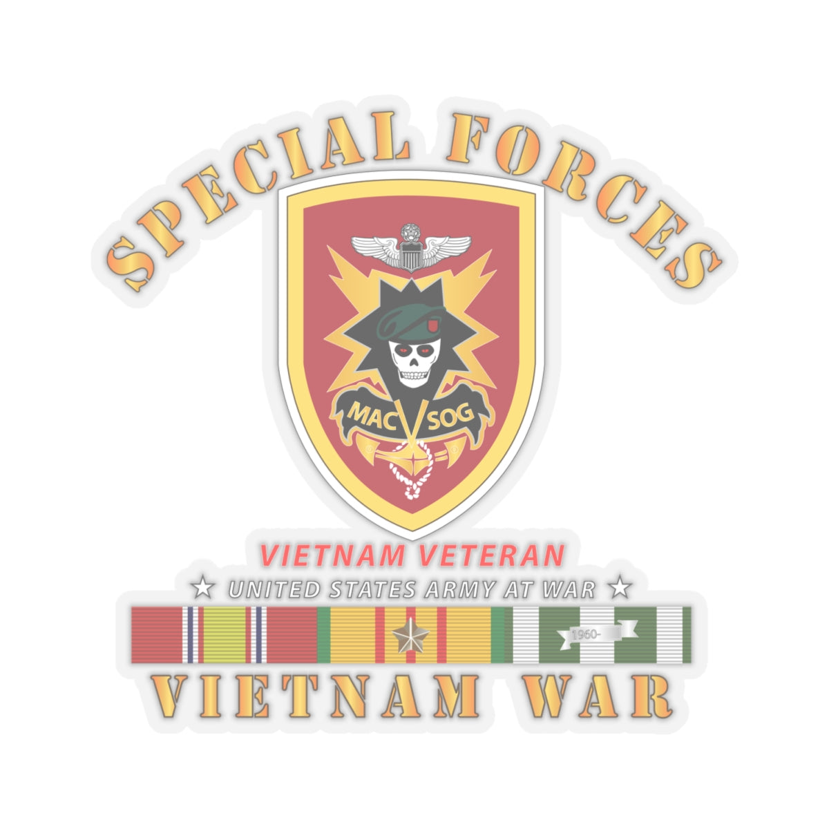 Kiss-Cut Stickers - Special Forces - MACV SOG VN SVC