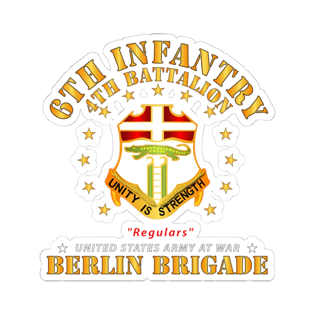 Kiss-Cut Stickers - 4th Battalion 6th Infantry - Berlin Brigade X 300