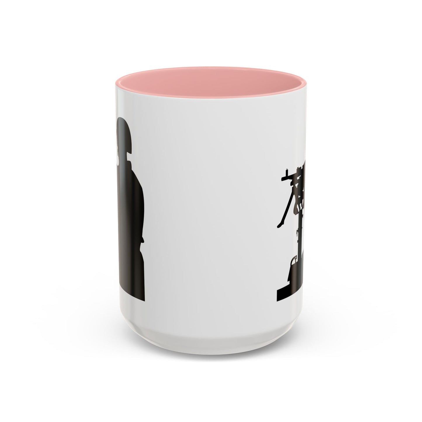 Accent Coffee Mug (11oz & 15oz) - Army - Soldier - MG Vehicle Mounted - Silhouette X 300