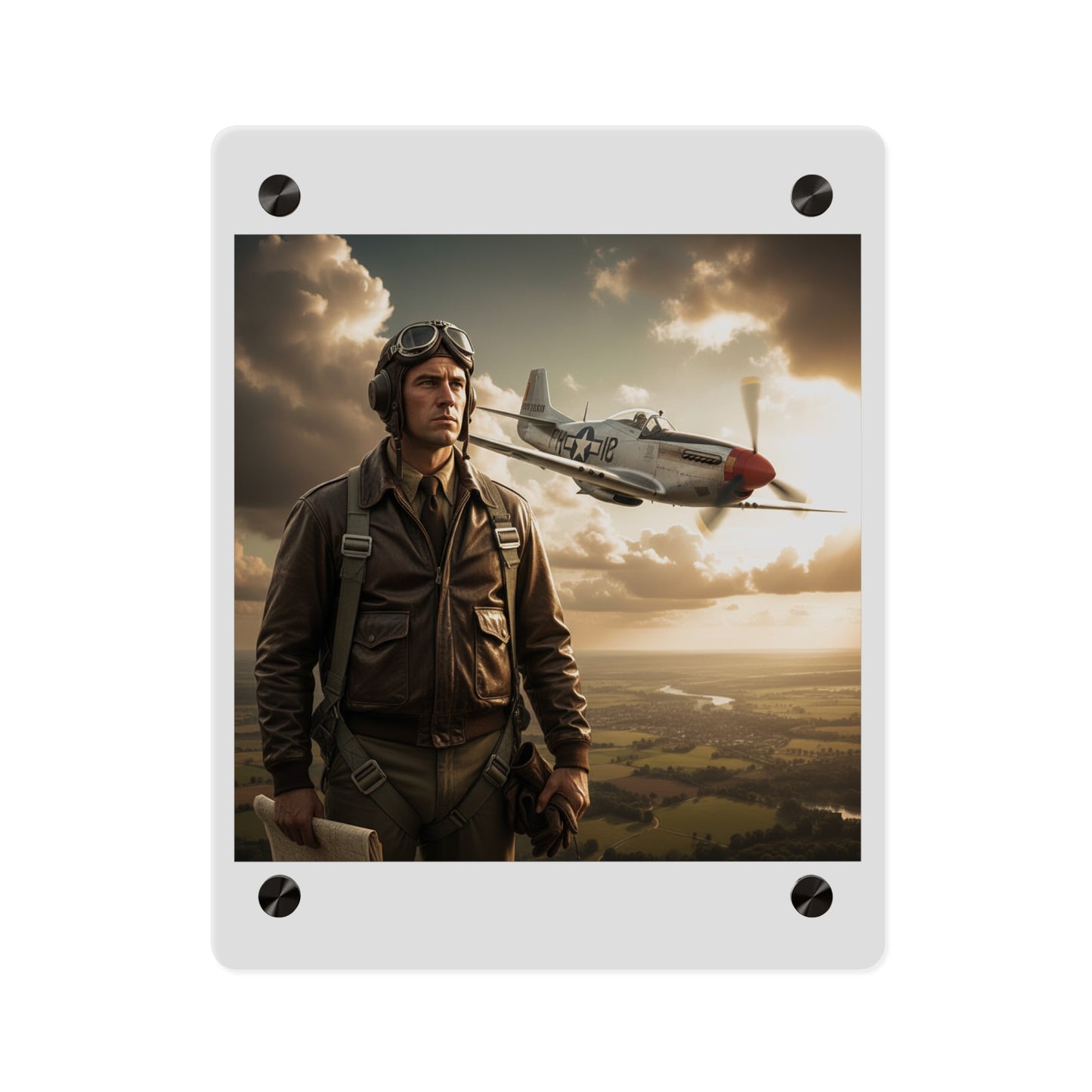 Acrylic Wall Art Panel - Army Air Corps Pilot