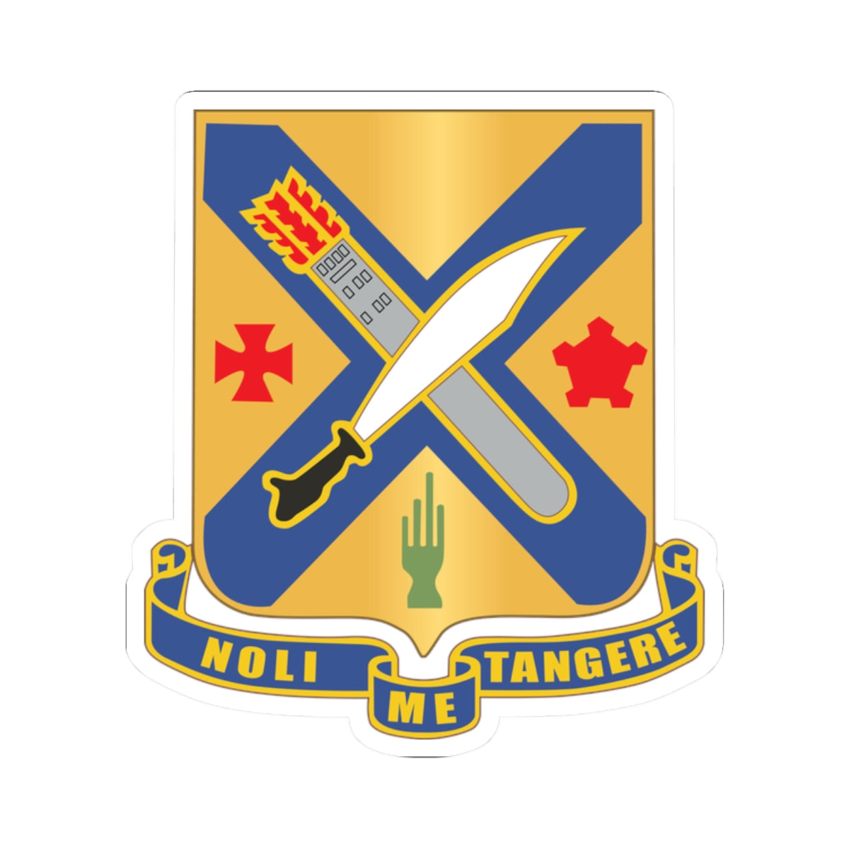 Kiss-Cut Stickers - DUI - 2nd Infantry Regiment wo Txt X 300