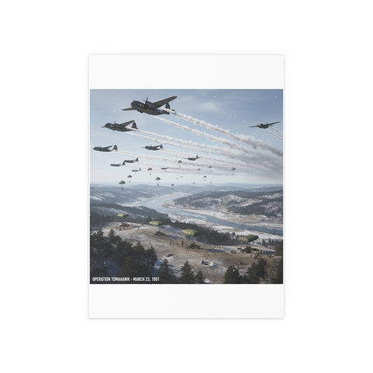 Indoor and Outdoor Silk Posters - Operation Tomahawk - 187th Regimental Combat Team