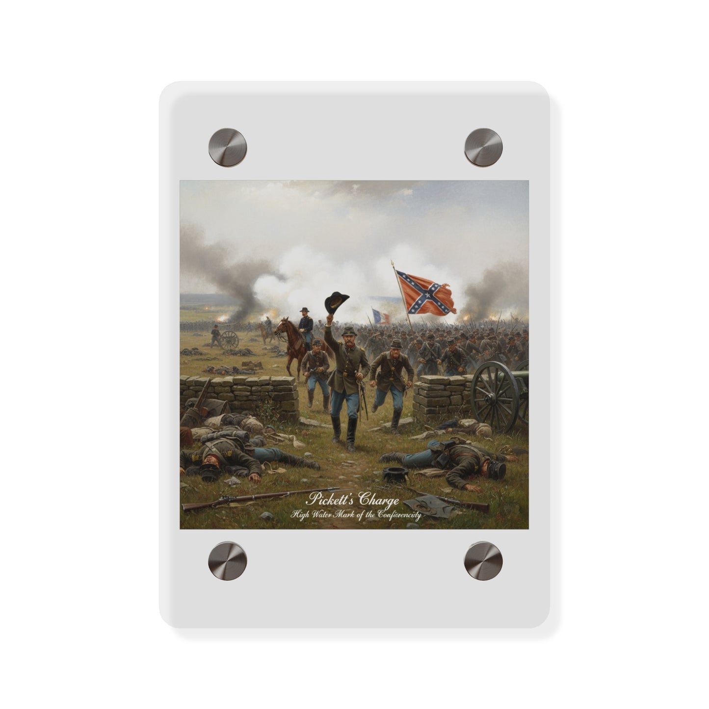 Acrylic Wall Art Panel - Picketts Charge with Hat