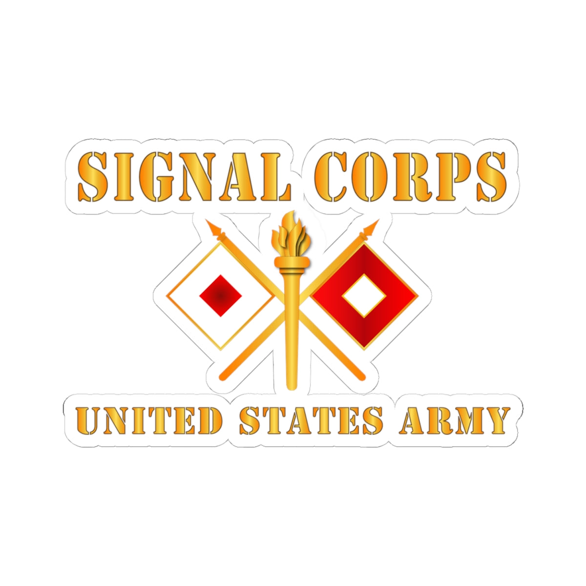 Kiss-Cut Stickers - Signal Corps - Branch - US Army X 300