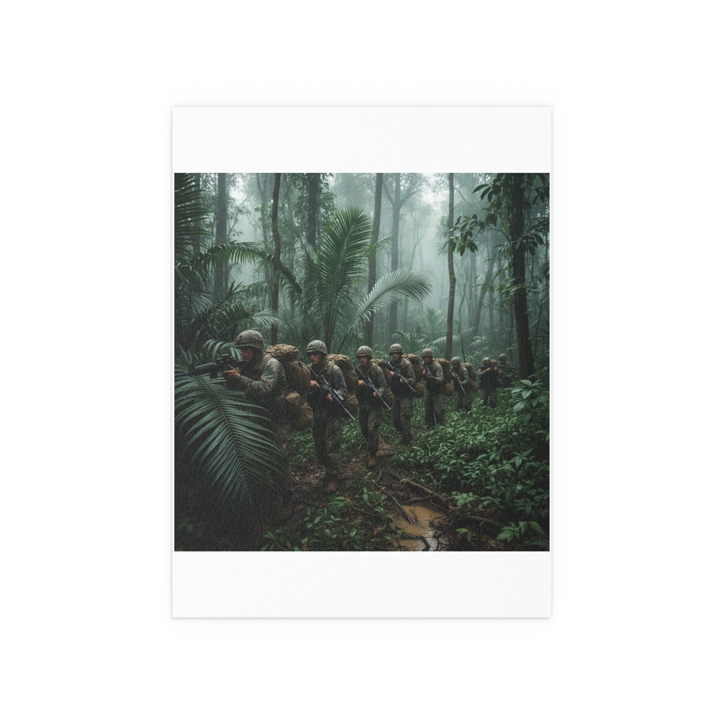 Indoor and Outdoor Silk Posters - Jungle Patrol - Vietnam