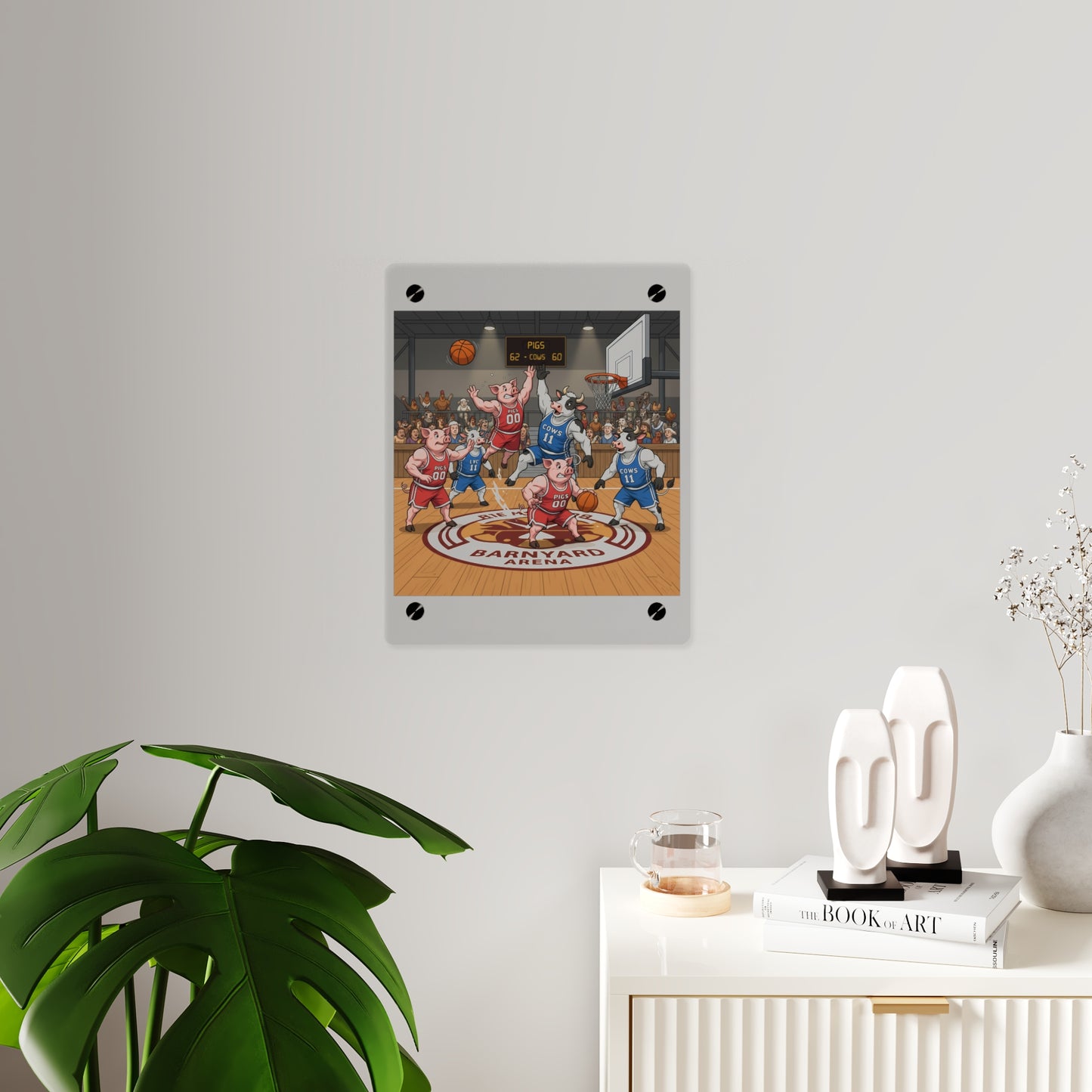 Acrylic Wall Art Panel - Pigs vs Cows