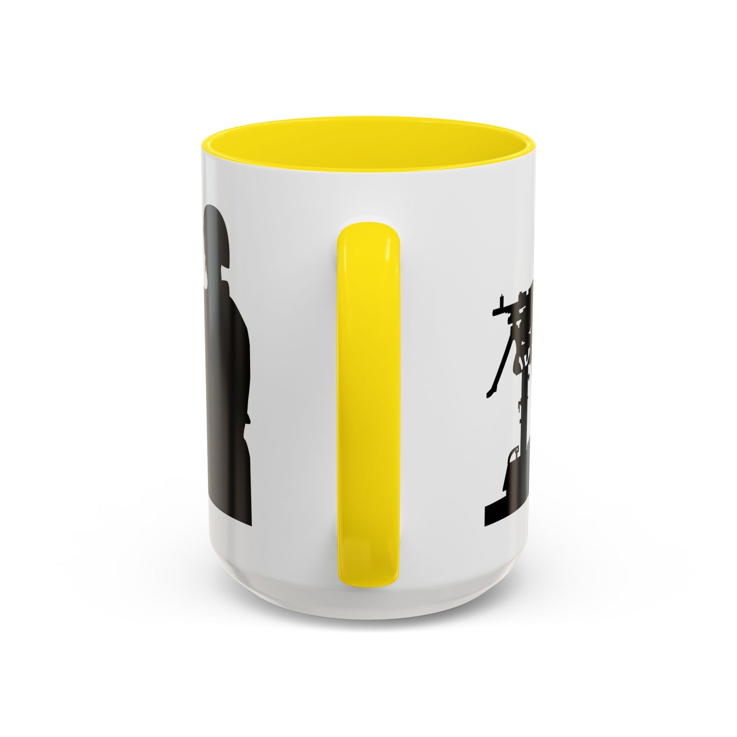 Accent Coffee Mug (11oz & 15oz) - Army - Soldier - MG Vehicle Mounted - Silhouette X 300